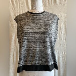 Mango Charcoal and Black Knit Top
